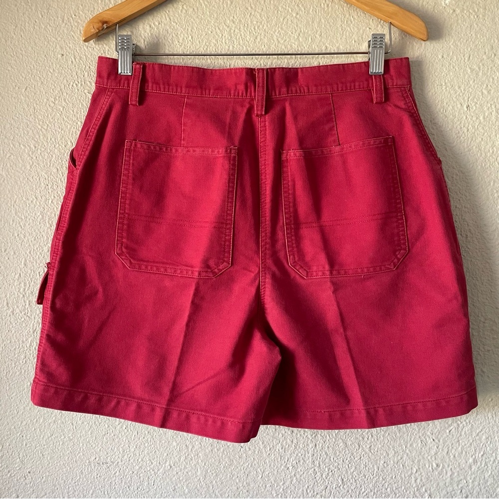 Marsh Landing Denim Cargo Shorts Women’s 14 Petite Red High Waisted 90s Casual - Picture 10 of 16